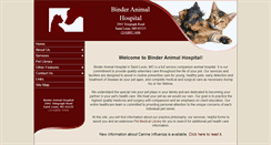 Desktop Screenshot of binderanimalhospital.com